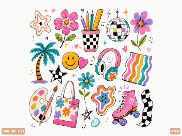 Cute Summer Vacation Doodle PNG: Enhance Your Creative Projects