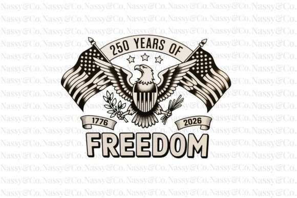 Eagle 250 Years of Freedom: A Patriotic Design Asset