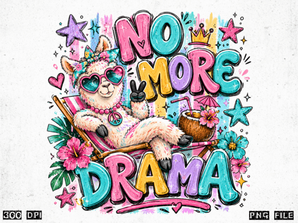 No More Drama Llama Funny PNG: A Designer's Guide to Whimsical Branding