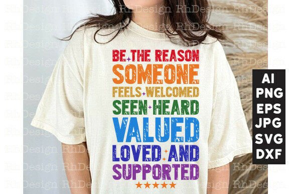 Rainbow Affirmation Quote PNG: Designing with Pride and Purpose