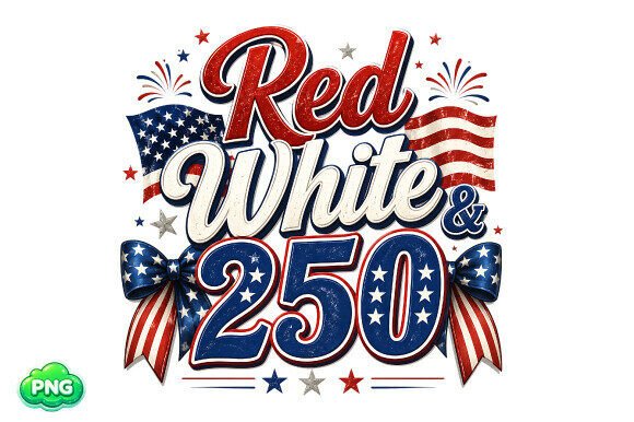 Red White 250 PNG: Patriotic USA PNG for Your Digital Projects