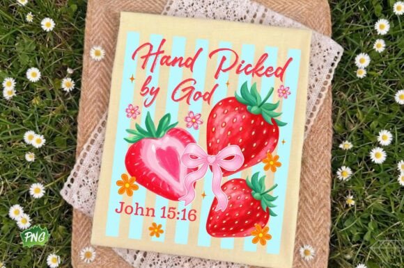 Striped Hand Picked by God Png: Your Design Shortcut