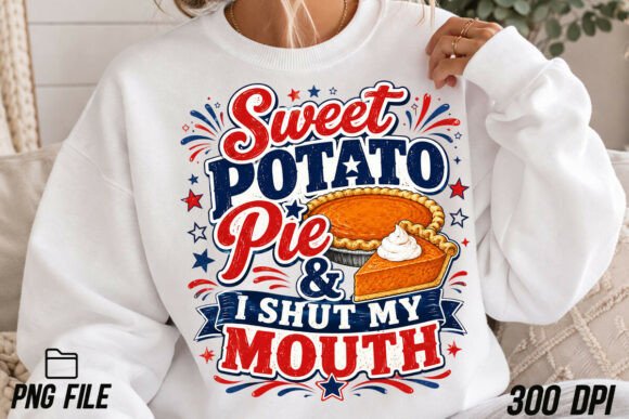 Sweet Potato Pie & I Shut My Mouth PNG: A Southern Charm for Your Designs