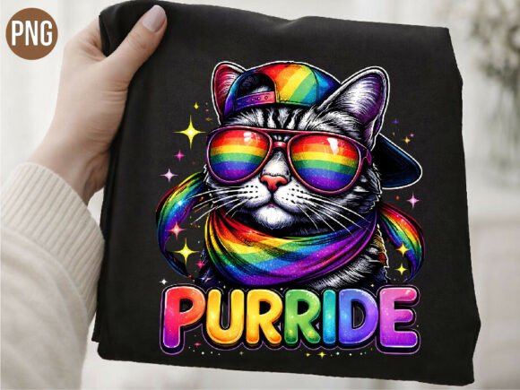 Unleash Vibrant Creativity with the Rainbow Pride Cat PNG