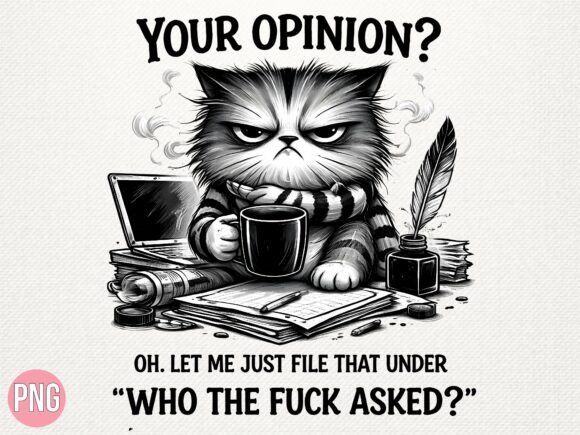 Why This Sarcastic Office Cat PNG Resonates with Real Creatives